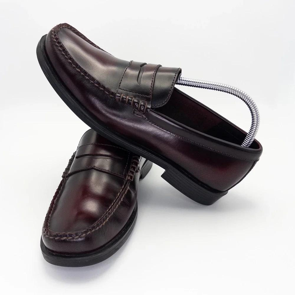 Rockport APM7438E Men's Penny Loafers Cordovan Burgundy Leather 8.5M